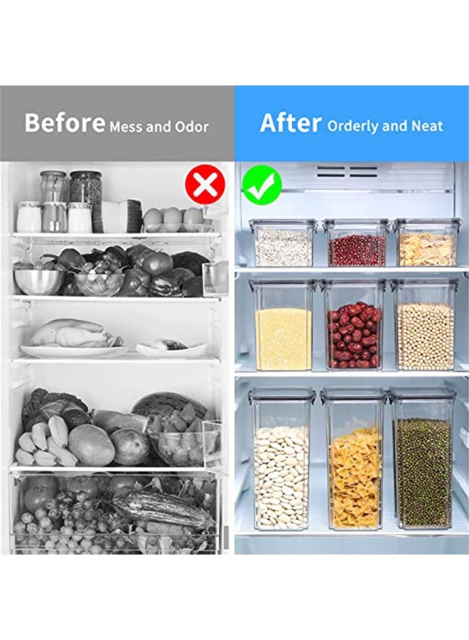 TAPIT 9Pcs Airtight Food Storage Containers Kitchen Canisters for Kitchen Counter Pantry Organizers and Storage Kitchen Organizers and Storage (460ml) - Image 2
